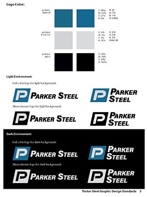 parker steel graphic standards